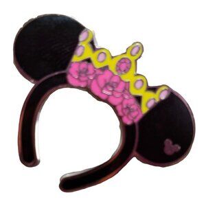 Disney Minnie Mouse Ears Trading Pin Hidden Mickey Princess Crown Lapel Pin